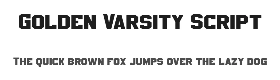 Golden Varsity Script