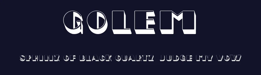 Golem by Vladimir Nikolic — Decorative Font — thumbnail 2