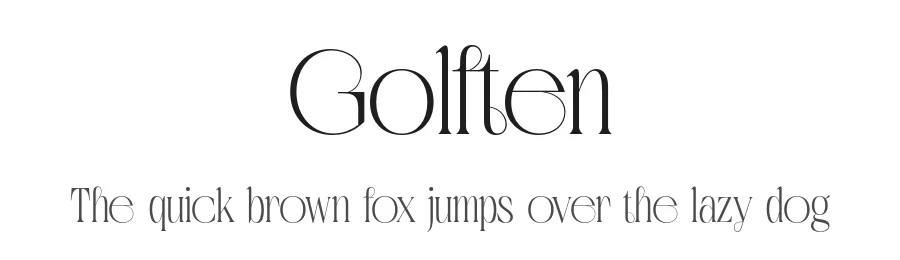 Golften by Craft Supply Co. — Serif Font