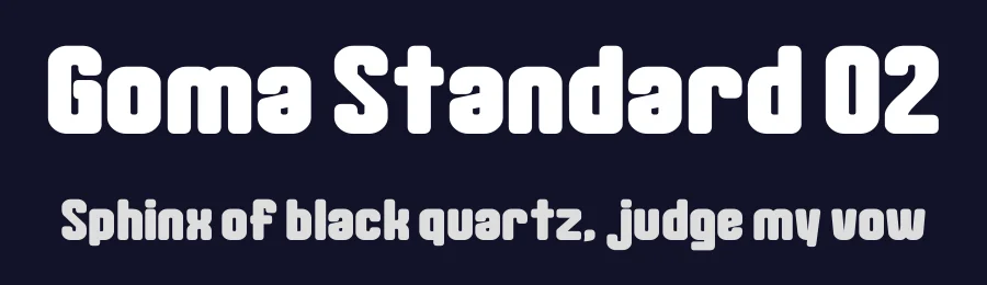 Goma Standard 02 by Goma Shin — Decorative Font — thumbnail 2