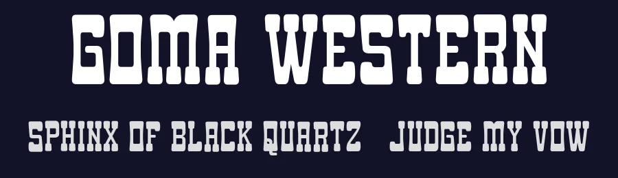 Goma Western by Goma Shin — Decorative Font — thumbnail 2