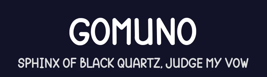 Gomuno by Essentials Studio — Decorative Font — thumbnail 2