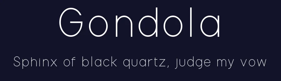 Gondola by Geronimo Font Studios — Sans Serif Font — thumbnail 2