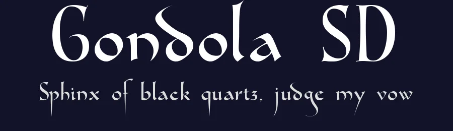 Gondola SD by Steve Deffeyes — Blackletter Font — thumbnail 2