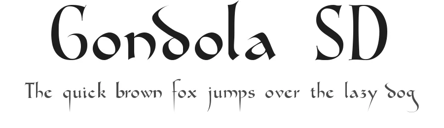 Gondola SD by Steve Deffeyes — Blackletter Font