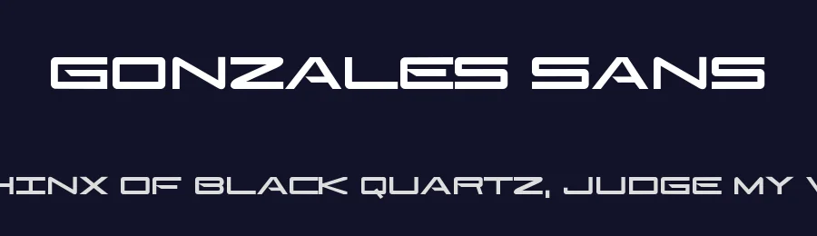 Gonzales Sans by Manfred Klein — Display Font — thumbnail 2
