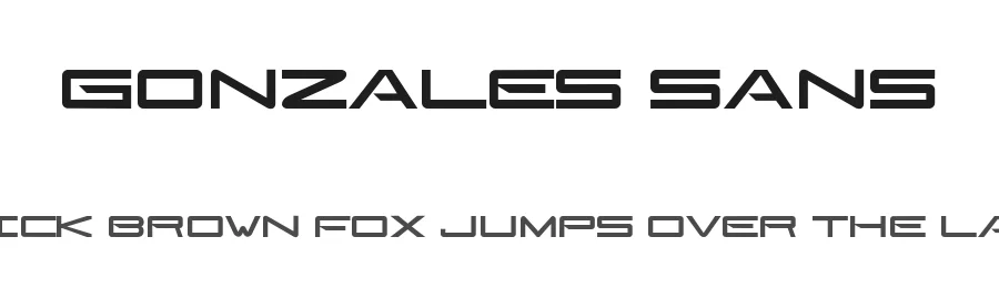 Gonzales Sans by Manfred Klein — Display Font