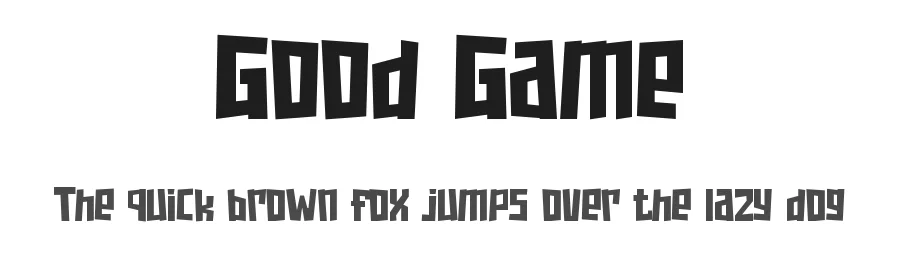 Good Game by Pinisiart — Decorative Font