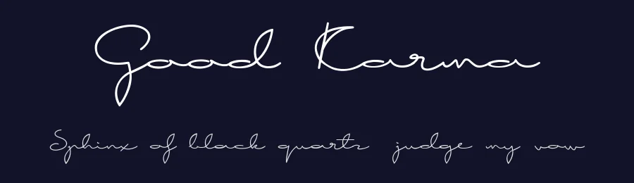 Good Karma by Roland Huse Design — Script Handwritten Font — thumbnail 2