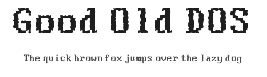 Good Old DOS by Daymarius — Display Font
