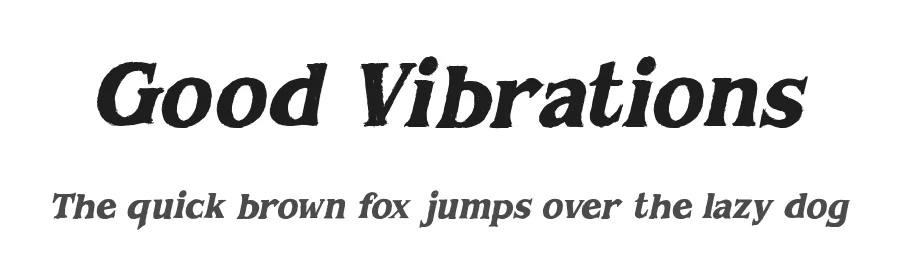 Good Vibrations by PremiereGraphics — Decorative Font