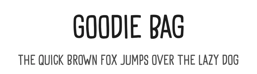 Goodie Bag by Hanoded — Decorative Font