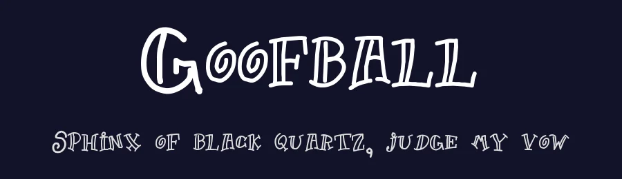 Goofball by AJ Palmer — Decorative Font — thumbnail 2