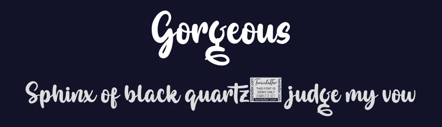Gorgeous by twinletter — Script Handwritten Font — thumbnail 2