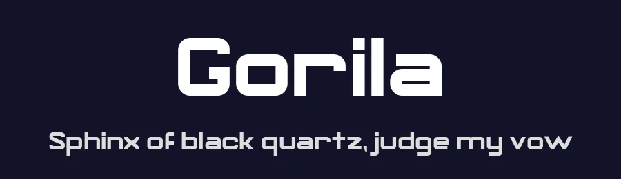 Gorila by Michael Muranaka — Display Font — thumbnail 2