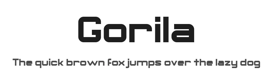 Gorila by Michael Muranaka — Display Font
