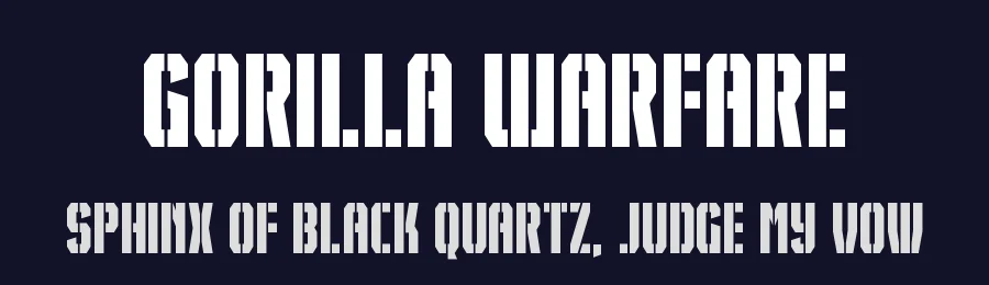 Gorilla Warfare by Iconian Fonts — Decorative Font — thumbnail 2