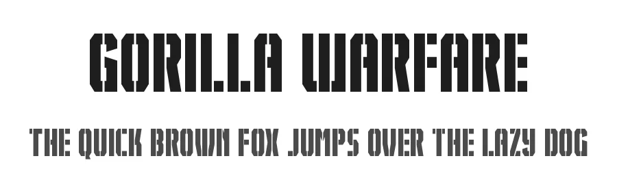 Gorilla Warfare by Iconian Fonts β Decorative Font