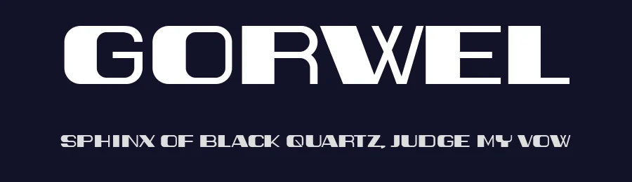 Gorwel by Vladimir Nikolic — Sans Serif Font — thumbnail 2