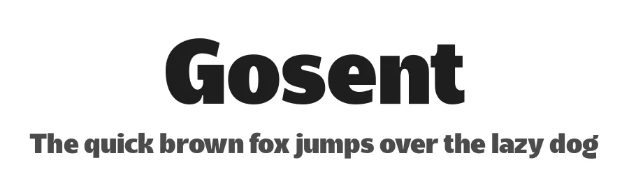 Gosent by Namela Type β Sans Serif Font