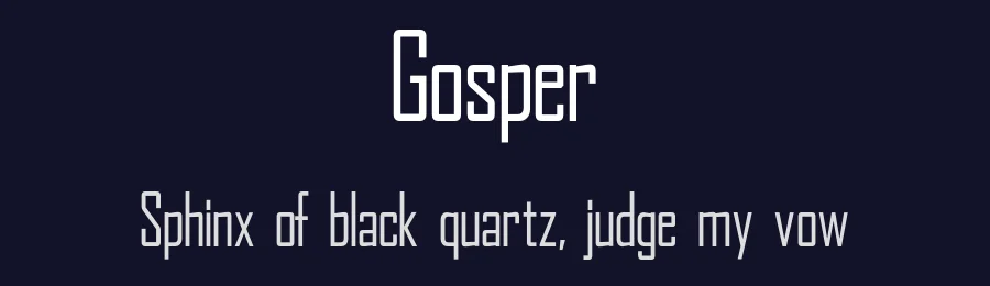 Gosper by Vultype — Sans Serif Font — thumbnail 2