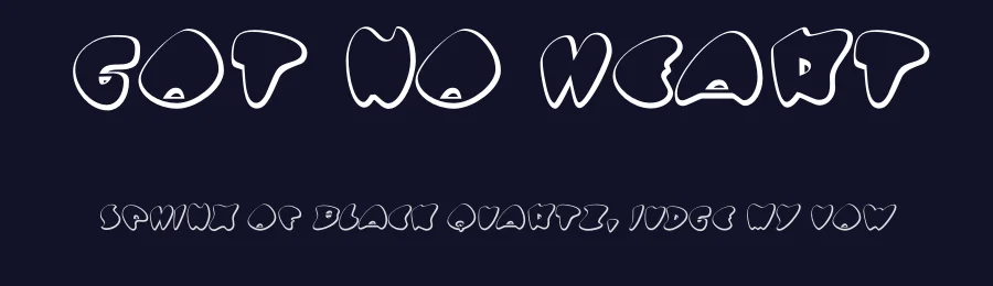Got no heart by Typodermic Fonts — Decorative Font — thumbnail 2
