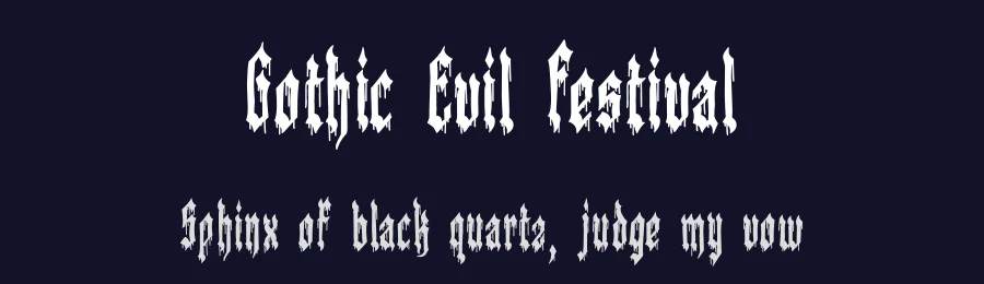 Gothic Evil Festival by Woodcutter — Decorative Font — thumbnail 2