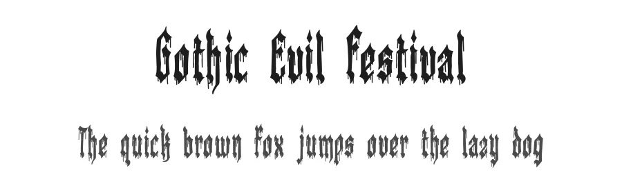 Gothic Evil Festival by Woodcutter — Decorative Font