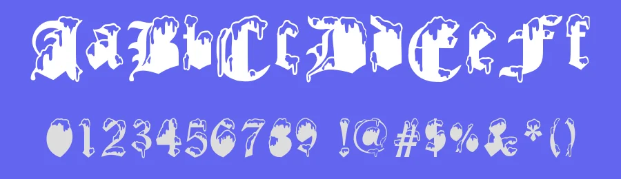 Gothic Winter by Woodcutter — Decorative Font — thumbnail 3