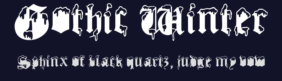 Gothic Winter by Woodcutter — Decorative Font — thumbnail 2