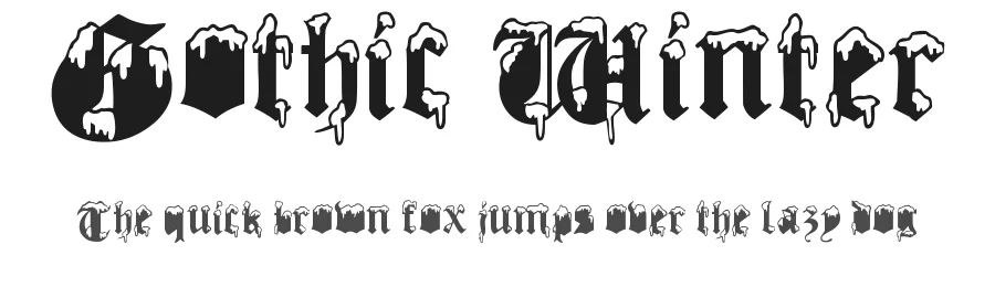 Gothic Winter by Woodcutter — Decorative Font