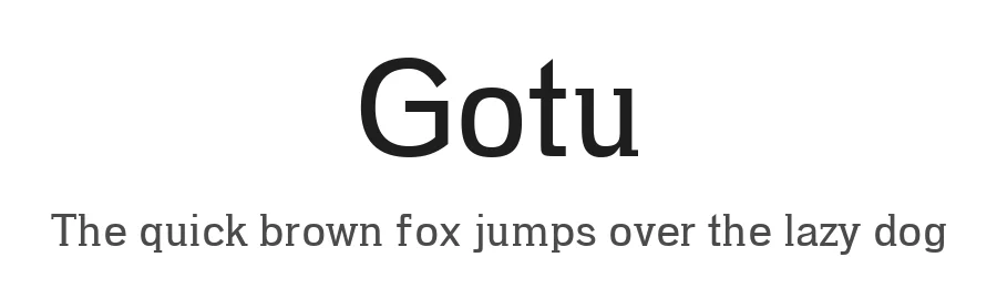 Gotu by Marco Ballarè — Serif Font