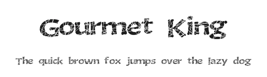 Gourmet King by Xerographer Fonts — Decorative Font