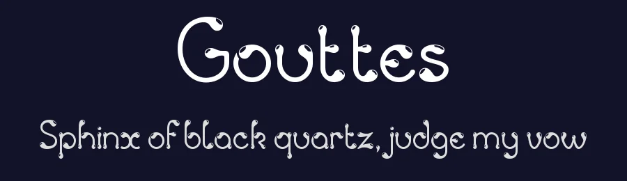 Gouttes by Yves Michel — Decorative Font — thumbnail 2