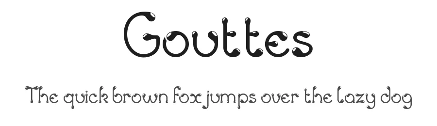 Gouttes by Yves Michel — Decorative Font