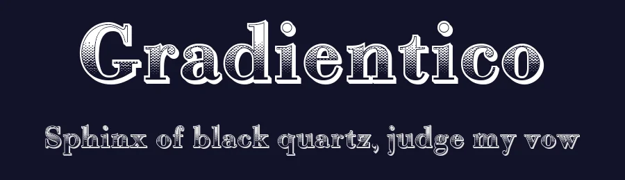 Gradientico by Vladimir Nikolic — Decorative Font — thumbnail 2