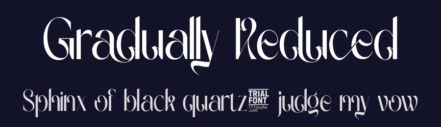 Gradually Reduced by 177Studio — Decorative Font — thumbnail 2