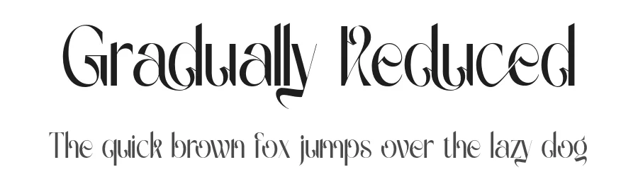 Gradually Reduced by 177Studio — Decorative Font