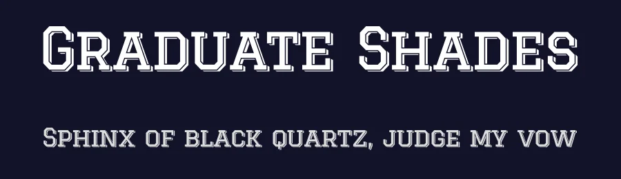 Graduate Shades by Kooh Design — Decorative Font — thumbnail 2
