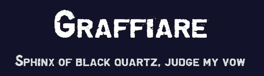 Graffiare by Tomoyuki "Tee-Wat" Watanabe — Decorative Font — thumbnail 2