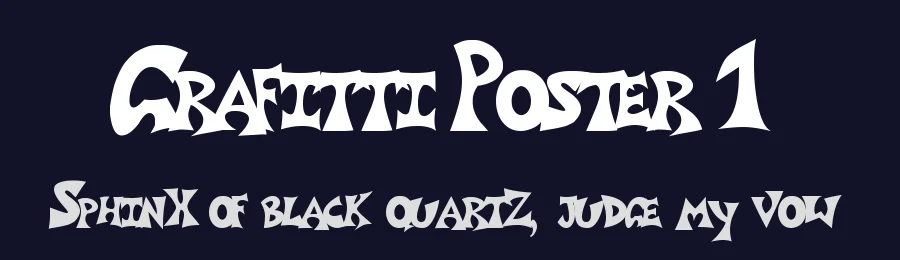 Grafitti Poster 1 by Vikrant Kishore — Decorative Font — thumbnail 2