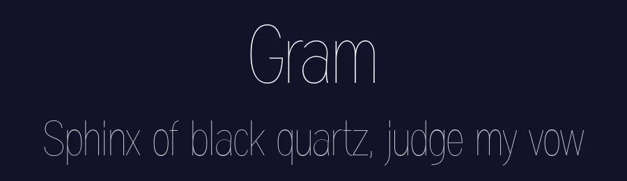 Gram by Scott Simpson — Sans Serif Font — thumbnail 2