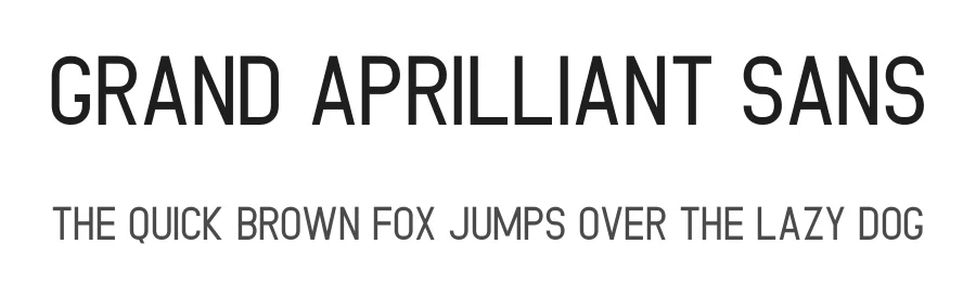 Grand Aprilliant Sans