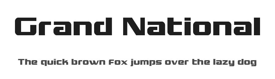 Grand National by Iconian Fonts — Display Font