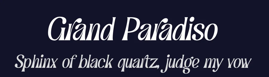 Grand Paradiso by Damarletter — Decorative Font — thumbnail 2