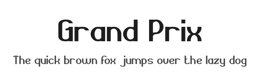 Grand Prix by weknow — Decorative Font