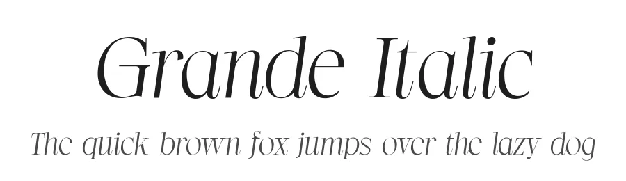 Grande Italic