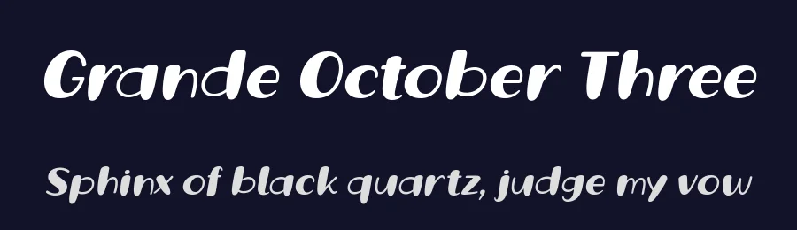 Grande October Three by 7NTypes — Decorative Font — thumbnail 2