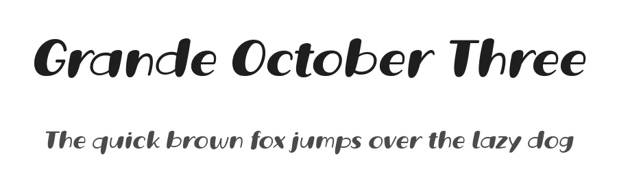 Grande October Three by 7NTypes — Decorative Font