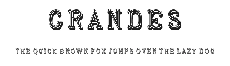 Grandes by Vladimir Nikolic — Decorative Font